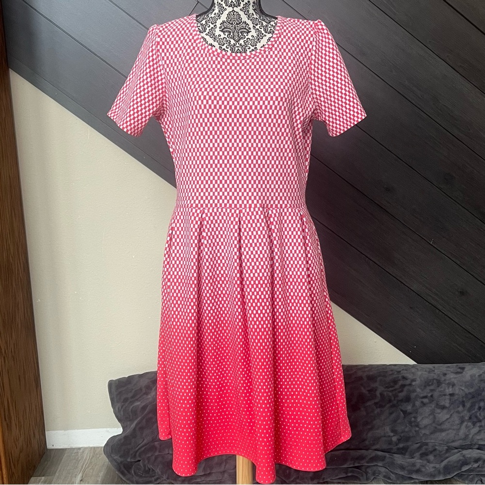 LuLaRoe Pink Ombre Midi Dress